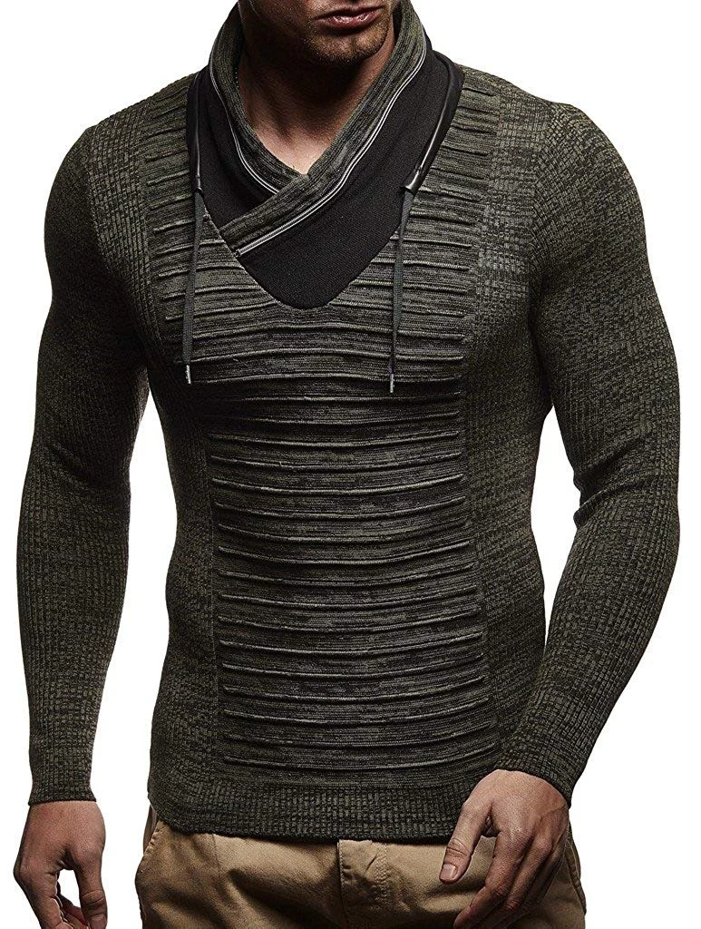 Men's Sweater Knitted Shawl Turtleneck Sweater Pullover Winter Hip Hop Streetwear Fashion Long Sleeve High Quality Man's Sweater Men's Sweater Knitted Shawl Turtleneck Sweater Pullover Winter Hip Hop Streetwear Fashion Long Sleeve High Quality Man's Sweater