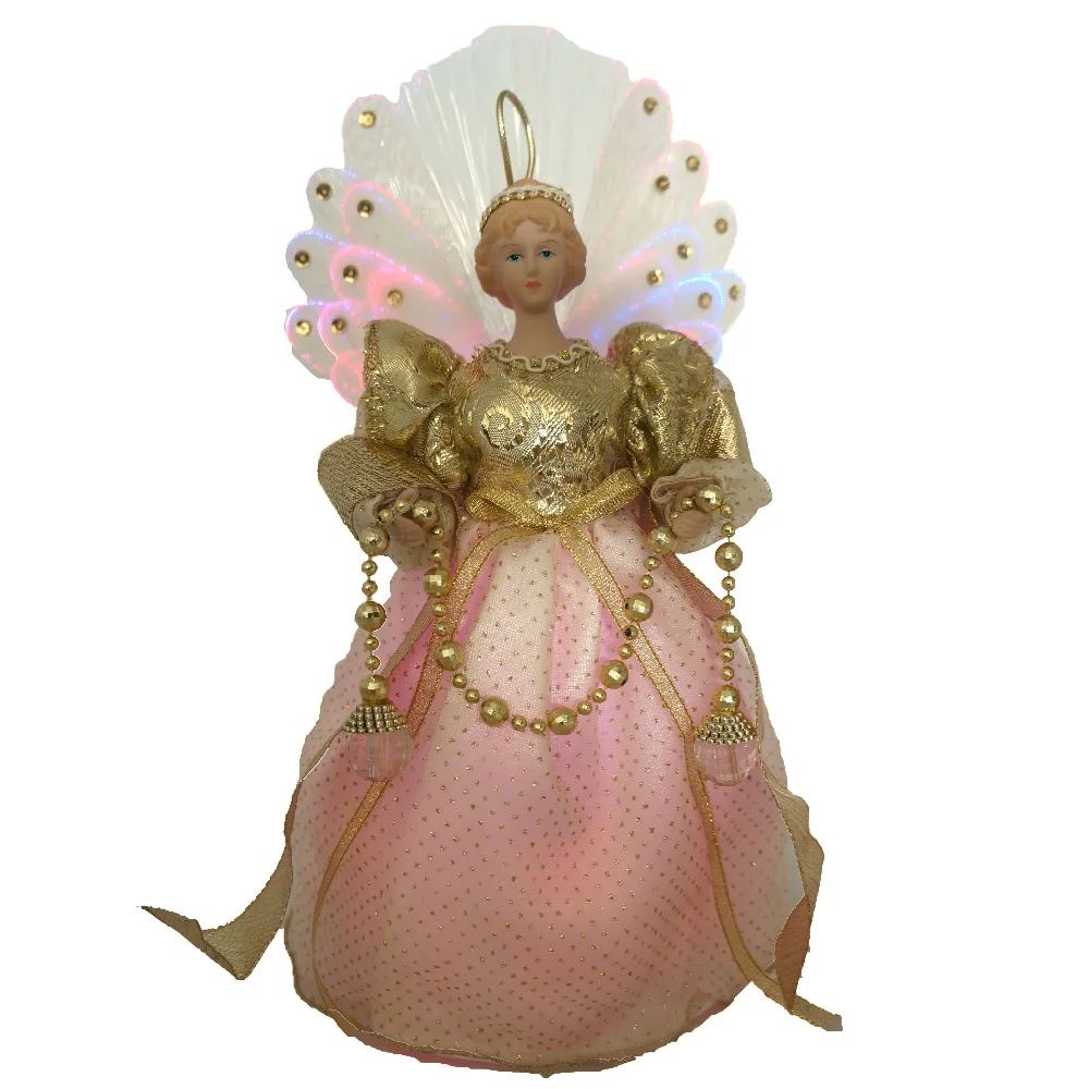 

Cosette Christmas Tree Topper Fiber Optic Angel for Home Decoration Doll Hot Sate New 10" (without battery)