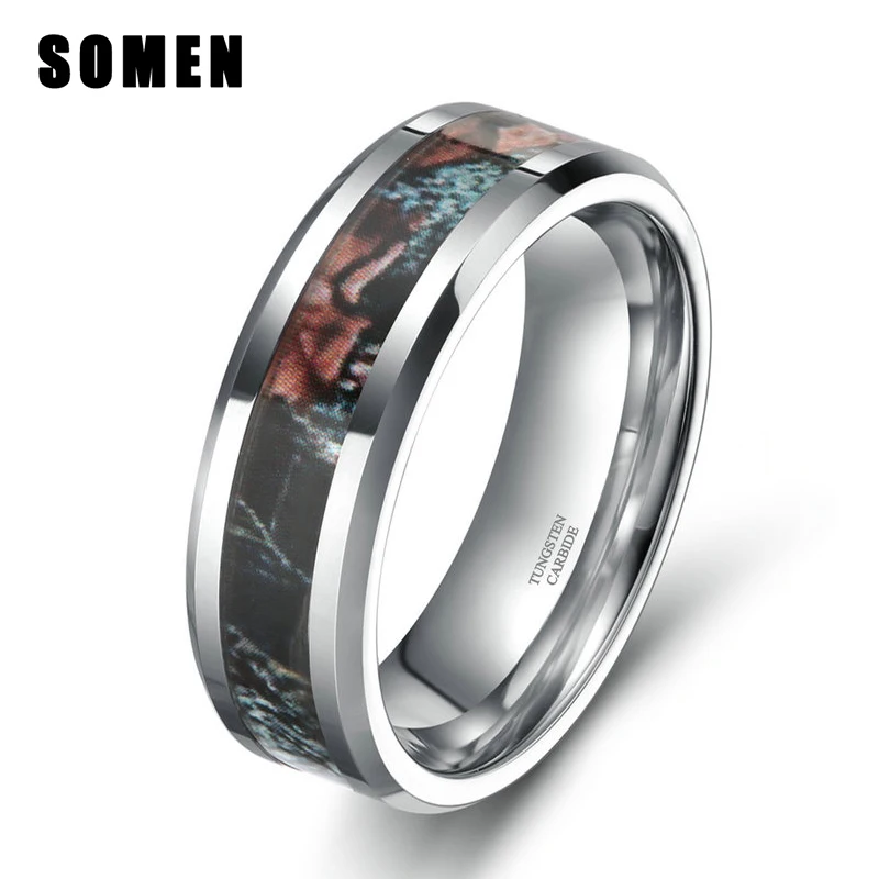 new fashion jewelry 6mm women tungsten carbide camo wedding rings summer leaves camouflage inlay hunting comfort - Cheap Camo Wedding Rings new fashion jewelry 6mm women tungsten carbide camo wedding rings summer leaves camouflage inlay hunting comfort - Cheap Camo Wedding Rings