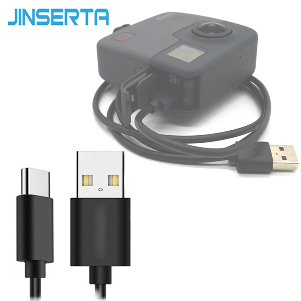

JINSERTA 1m USB PC Data Sync Charging Lead Cable for GoPro Fusion Sport Action Camera Go Pro Accessories