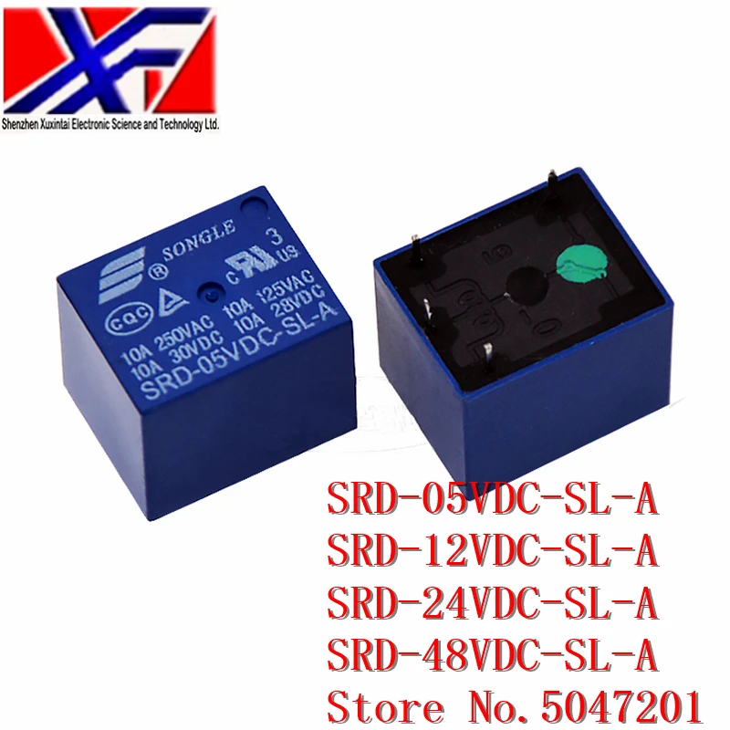 5 шт./лот реле Φ 05V 12V 24V 48V 10A 250VAC 4PIN T73 | Обустройство дома
