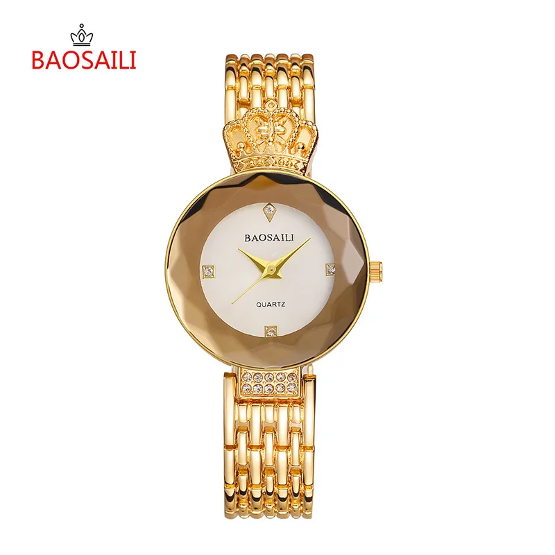 

Bracelet women watches Luxury Brand Crown Gold Rhinestone Ladies Watch Rose Gold Blue Women's watch Female Quartz wristwatch 30