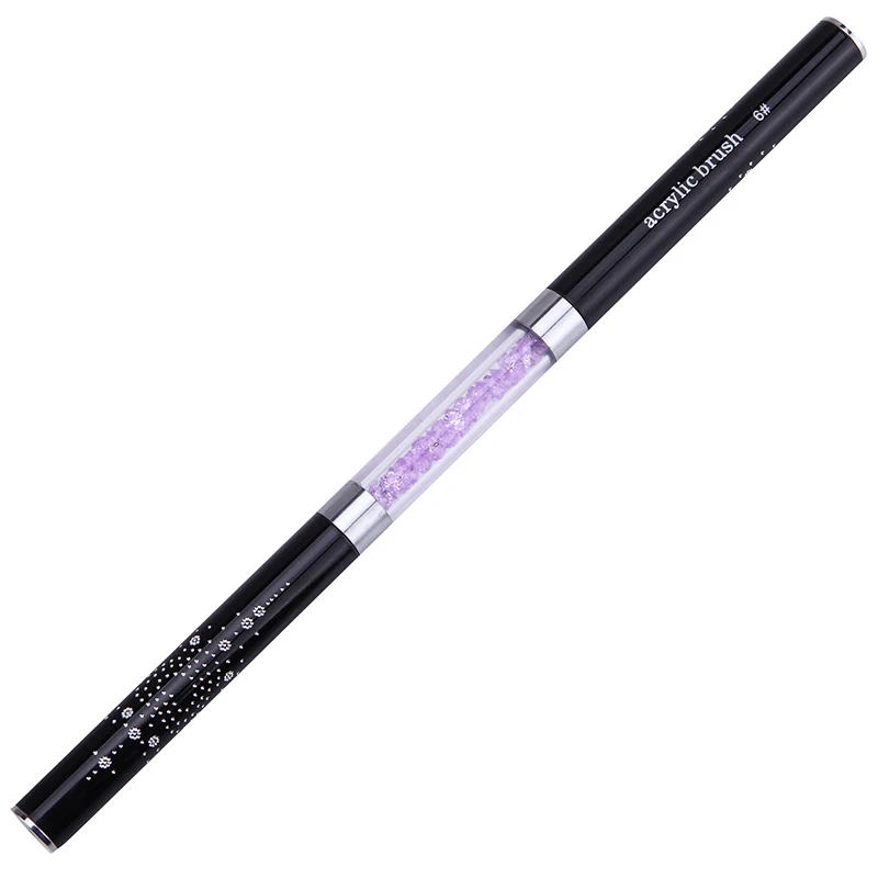 

Monja Double End Nail Art Acrylic Gel Extension Builder Brush Flower Drawing Stripe Lined Drawing Brush Manicure Tool