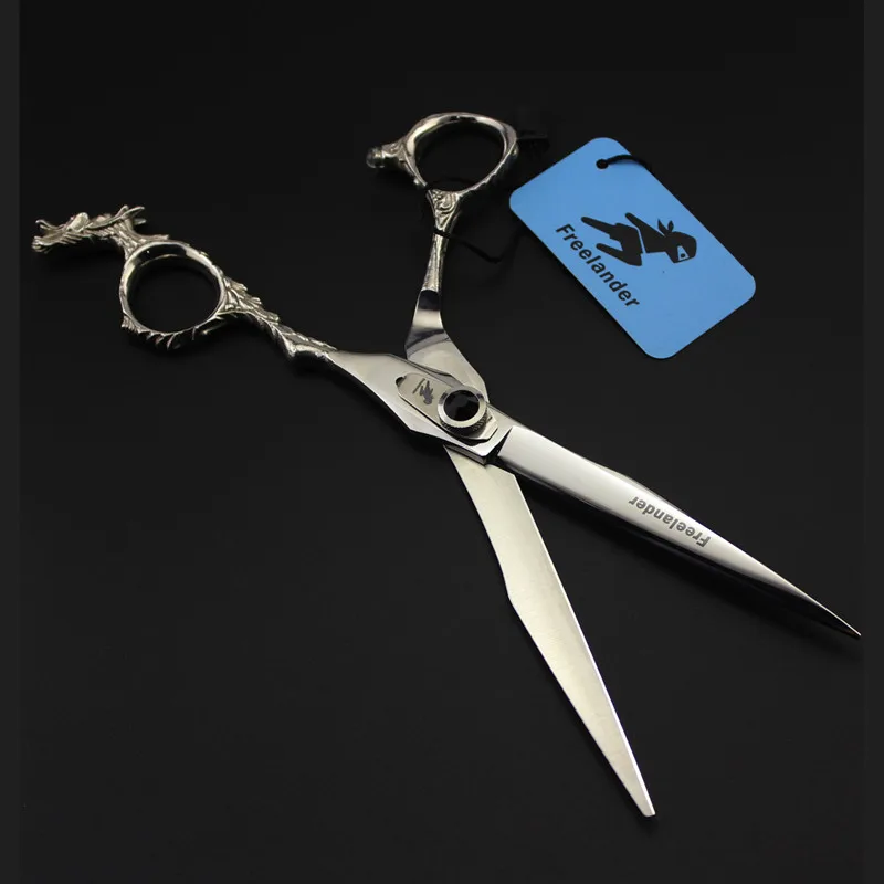  Freelander Professional 7 inch Sliver Straight Cutting Pets Shears Sharp Edge Scissors Dog Pet Groo