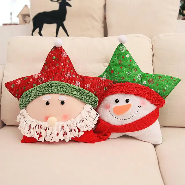 christmas decorative throw pillow covers tassel plush cushion for holiday lovely snowman santa bolster pillow - Christmas Decorative Pillow Covers christmas decorative throw pillow covers tassel plush cushion for holiday lovely snowman santa bolster pillow - Christmas Decorative Pillow Covers