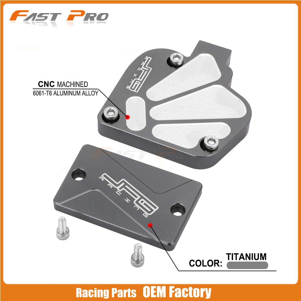 Motorcycle Alloy Throttle Brake Reservoir Fluid Cover Cap Fit For