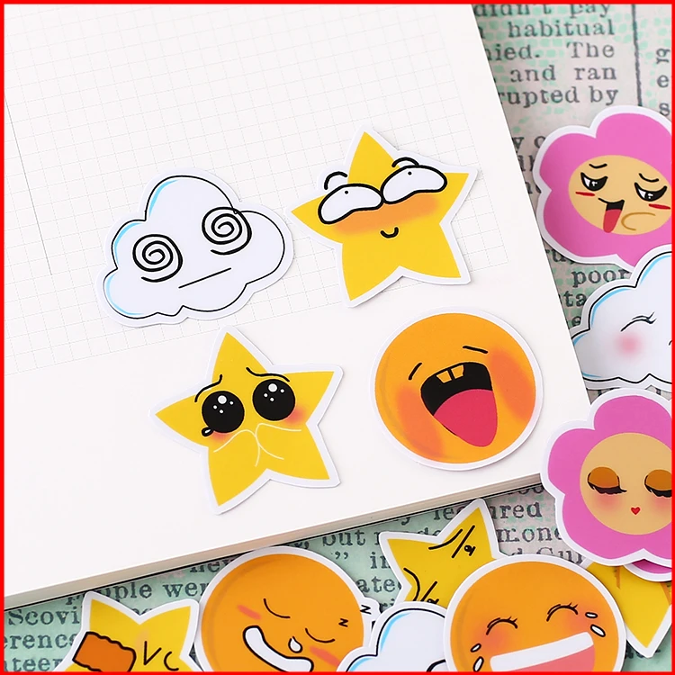 

40 pcs Cartoon weather personalized scrapbook Stickers scrapbooking material personalized sticker happy planner decoration craft