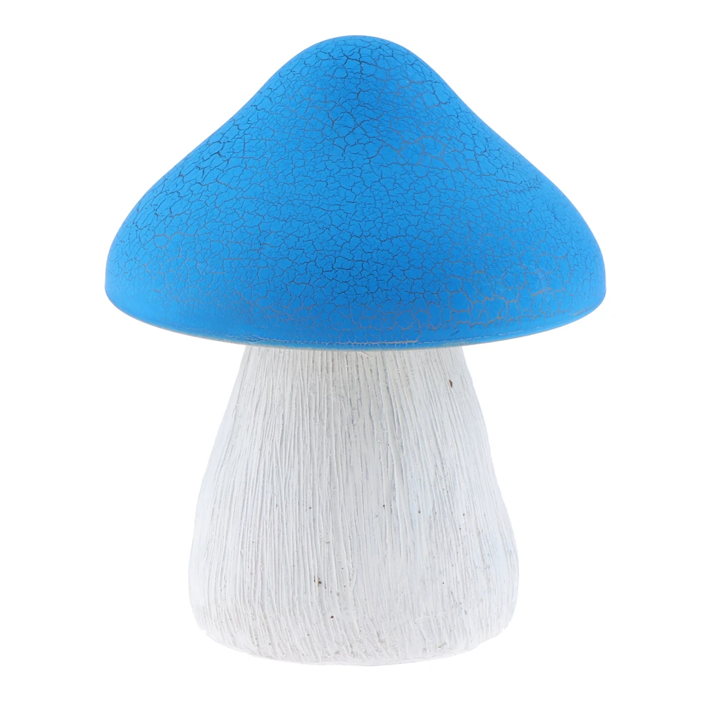 LED Solar Power Lights Mushroom Garden Ornament Patio Path Resin Sculptures