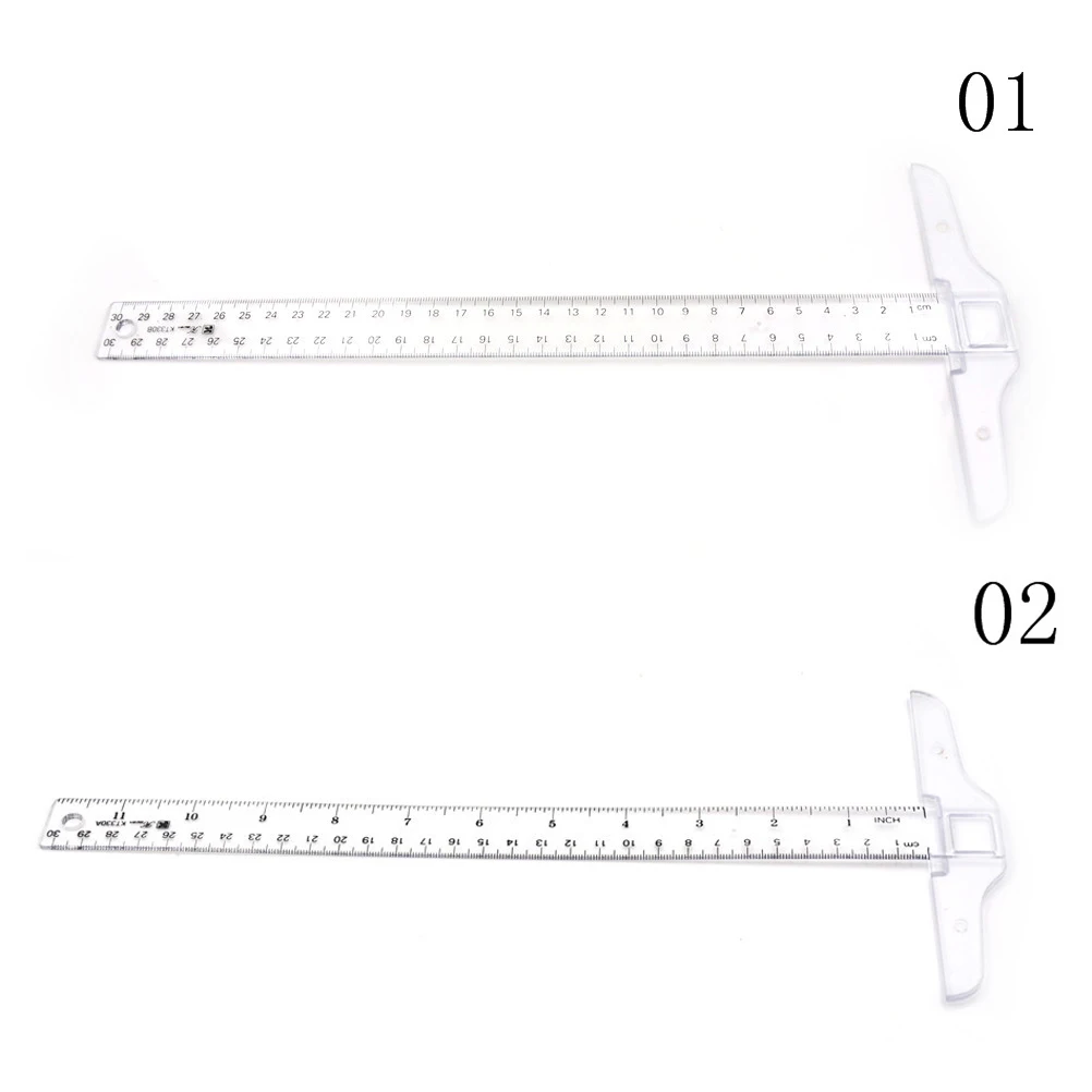 2 стиля 30 CM линейка программное средство Пластик T фигурная линейка прозрачный измерений