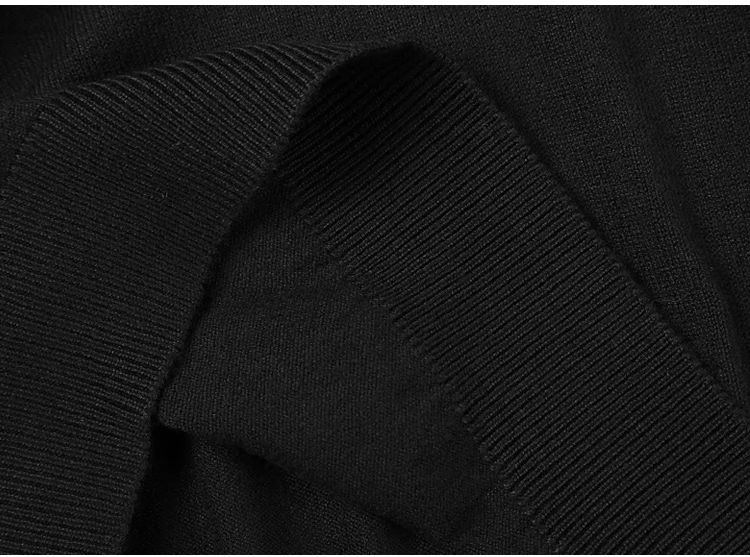 Мужской осенний шерстяной Тонкий Европейский стиль с длинным рукавом с круглым вырезом пуловер свитер мужской новый черный повседневный