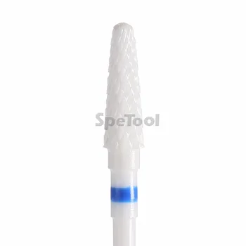 

SpeTool Cone Shape Ceramic Nail Drill Bit Clean Cuticel Polish Drill Nail Bits For Electric Manicure Peducure Machine Tool D46