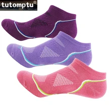Tutuptu 3 пары хлопок женские дышащие Спортивные Носки Бег походы Велоспорт носки Открытый велосипед велосипедные носки