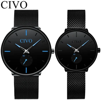 

CIVO Fashion Casual Couple Watches For Lover Watch Set Waterproof Mesh Strap Wrist Watches Men Quartz Sports Clock Reloj Hombre