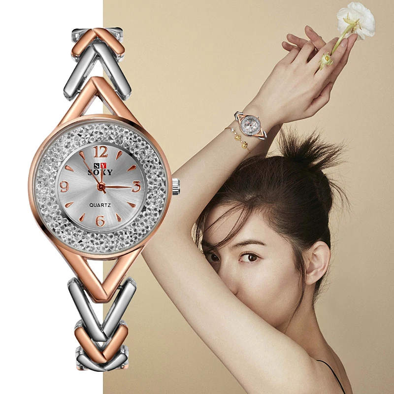 

SOXY Women Watch Fashion Luxury Diamond Crystal Bracelet Women's watch Relogio Femino Wristwatch Wrist Watch Women reloj mujer