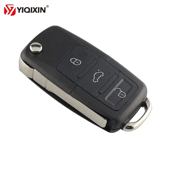 YIQIXIN 3 Pulsante di Vibrazione Pieghevole Chiave A Distanza Caso di Borsette Per VW Volkswangen Polo Passat b5 Tiguan Golf MK4 Seat Ibiza skoda Auto Chiave