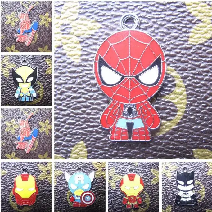 Mixed Wholesale Marvel Comics Character Cartoon Avengers Metal Charms