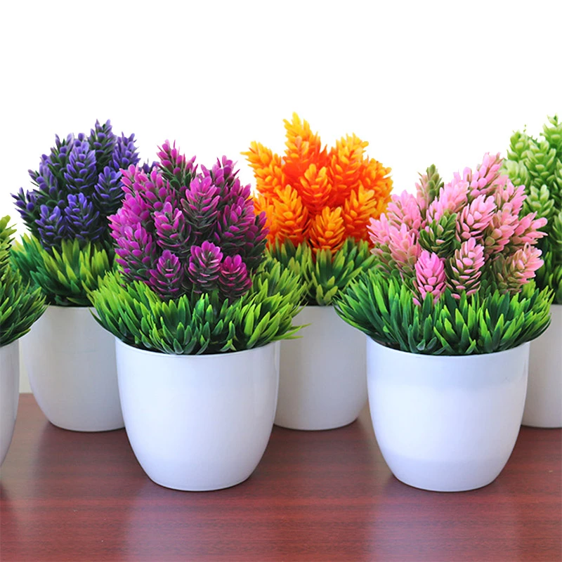 Small Artificial Flower Bonsai Fake Botanical Potted Plant With Pot Plastic Craft For Home Garden Decoration Supplies Aq151 Artificial Plants Aliexpress