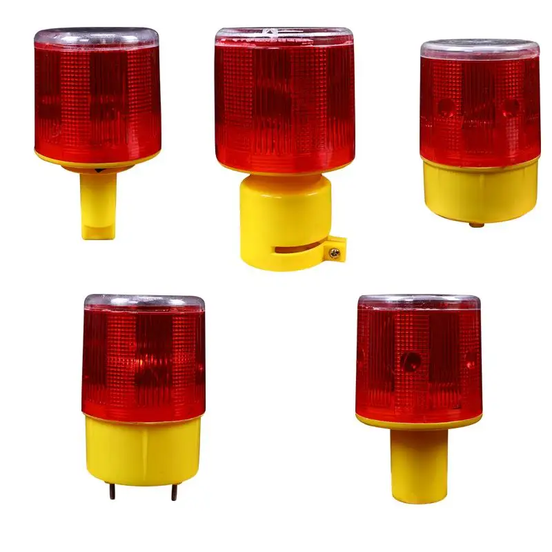 

Traffic red obstacle lights, warning signal solar lights
