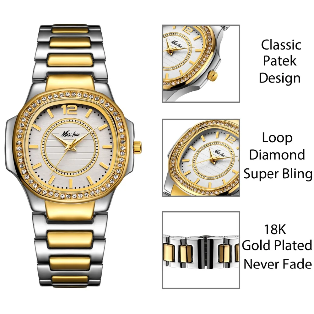 Женские часы, дизайнерский бренд, роскошные женские трендовые часы Patek, женские часы Wtist, кварцевые часы с бриллиантами, золотые часы, рождественские подарки для женщин