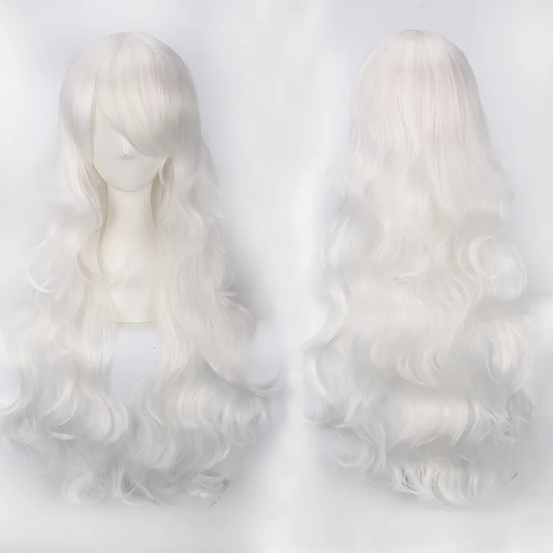 quadtoo peruca peruca longa ondulada de fibra resistente ao mais cores disponíveis