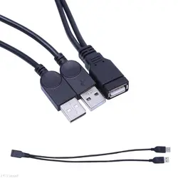 USB 2,0 мужчина к USB Женский 2 двойной Dual USB Женский Splitter кабель-удлинитель концентратор зарядки
