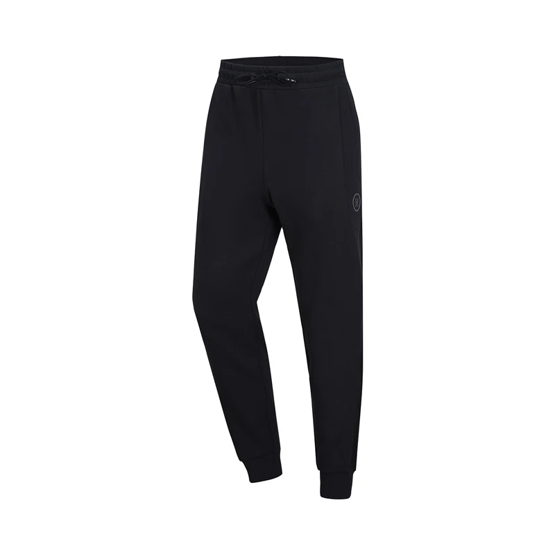 Li-Ning, мужские спортивные штаны серии Wade, 66% хлопок, 34% полиэстер, Стандартный крой, карманы, подкладка, удобные спортивные штаны AKLN899 MKY426 - Цвет: AKLN899-1H