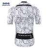 KEMALOCE respirant unisexe blanc dessin animé chat cyclisme maillot printemps anti-boulochage écologique vélo vêtements haut route équipe vélo ► Photo 2/6