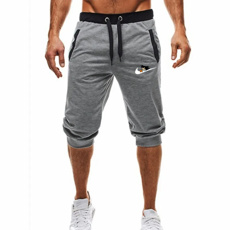 

Fashion Summer Leisure Men Knee Length Shorts Color Patchwork JUST BREAK IT Joggers Short Sweatpants Man Bermuda Shorts New