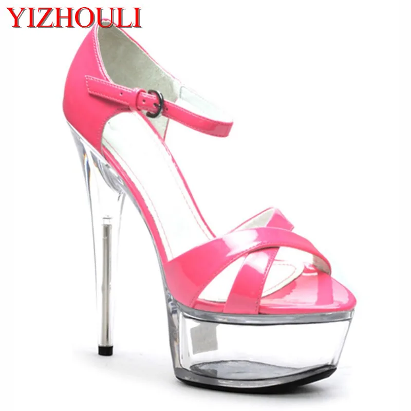 

The same style of women's fashion sexy hollow out sandals, 15cm stiletto summer stage show sandals