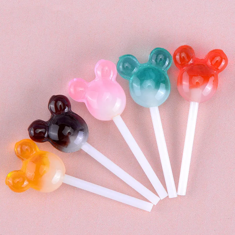 

Simulation Cute Cat Lollipop Models Cartoon Anime Figure Resin Decoration Candy Gift DIY Keychain Pendant Materials Figma Crafts