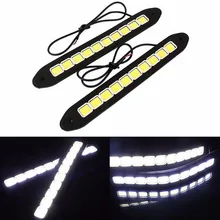 Buy New 2pcs Car Modification Running Light Bendable Cob Soft Silicone Light Anti-dust Anti-collision Splash Wet Light Led Free Shipping