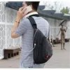 Fengdong-sac à dos imperméable pour hommes, petit sac de poitrine pour garçon, sac à dos épaule dénudée, sac à bandoulière noir ► Photo 2/6