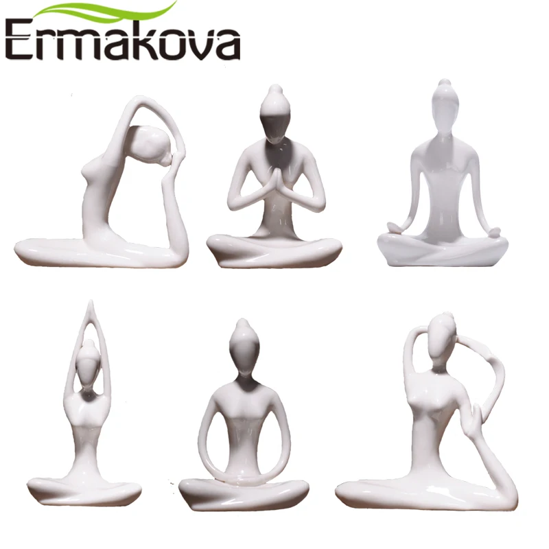 Buy ERMAKOVA 12 Styles Abstract Art Ceramic Yoga Poses