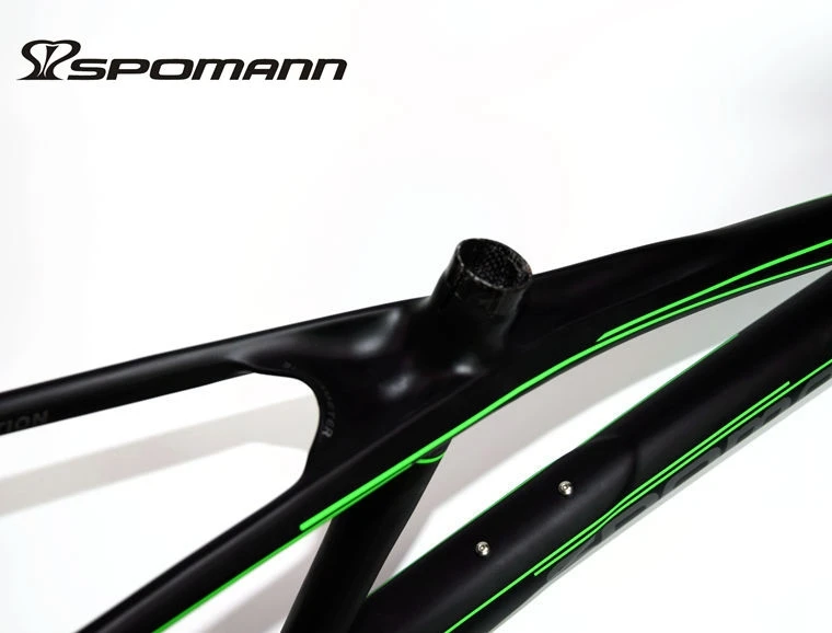 Excellent Newest SPOMANN 27.5*15.5/17.5/19.5" inch Mountain bicycle matte UD full carbon fibre bike carbon frame 27.5er MTB parts headsets 22