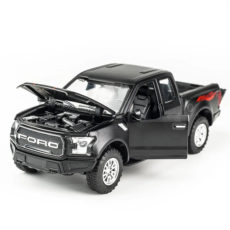 KIDAMI Ford F150 Raptor игрушечный пикап 1:32 литой автомобиль модель со звуковым светильник