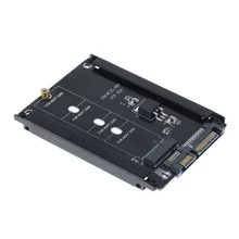 High quality Metal Case B+M Key M.2 NGFF SSD To 2.5 SATA 6Gb/s Adapter Card With Enclosure Socket M2 NGFF Adapter With 5 Screw ngff m2 ssd to 2 5 sata adapter m 2 ngff ssd to sata3 convert card for 30 42 60 80mm m 2 ssd hard drive