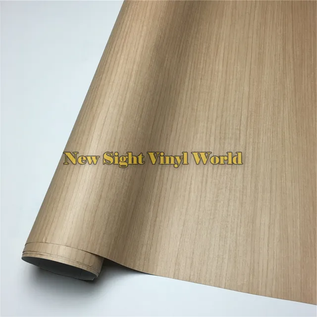Teak legno grano adesivo decalcomania del vinile wrap film per ... Pavimento in teak