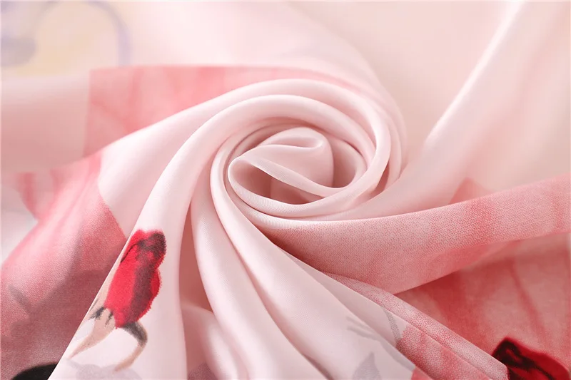 Длинные мягкие пляжные шаль foulard Soie sjaal женский шарф Шелковый шарф люксовый бренд ретро шарфы с цветочным принтом для женщин