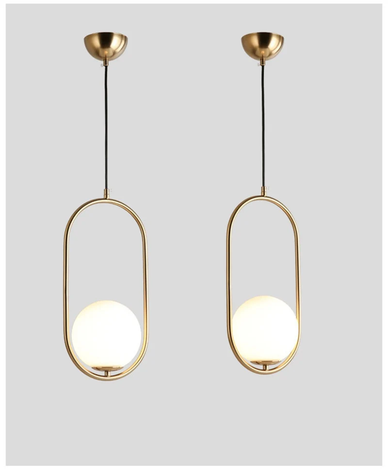 Nordic Minimalist Art Decoration LED Pendant Light Creative Glass Crystal Cafe Bar Bedroom Minimalist Restaurant Bar Lighting (6)