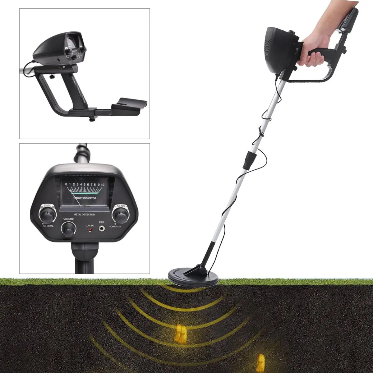 

Underground Metal Detector Machine Professional Coil Treasure Searching Hunter Gold Silver Finder Tools Industrial Detectors