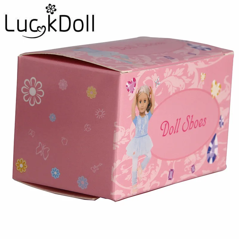 LUCKDOLL 5 шт. розовый складной подарочная коробка подходит 18 дюймов Американский 43 см детская кукла одежда аксессуары, игрушки для девочек, поколение, подарок