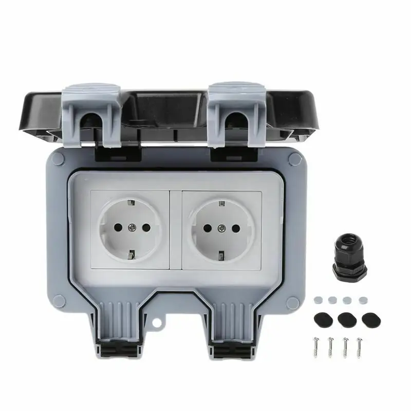 

Power Supply Switch socket Kitchen Ports Outdoor Single/Double Bathroom Home Workshops Gardens Plug Convenient