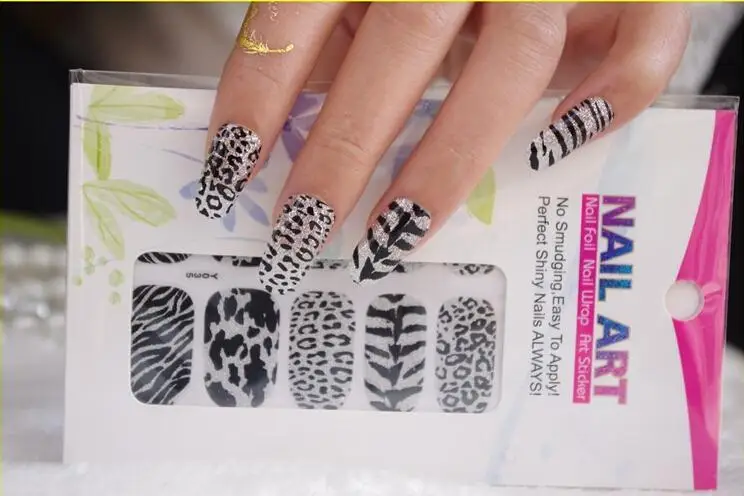 

Nails Art Zebra Leopard Sticker Manicure Decor Tools Cover Design Nail Sticker Nail Wraps Decals