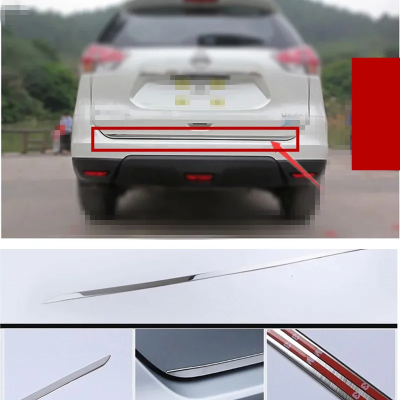 

CAR TRUNK BOOT DOOR TRIM STRIP EXTERIOR STICKER FIT FOR NISSAN X-TRAIL T32 XTRAIL ROGUE 2016 2017 ACCESSORIES CAR-STYLING