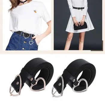 

PU Leather Belt for Women Metal Heart Corset Wedding Party Dress Harajuku Belt