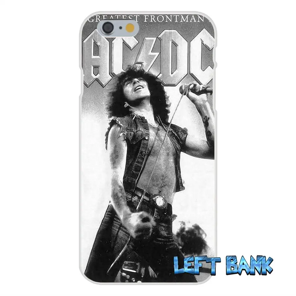 Мягкий силиконовый прозрачный чехол из ТПУ для Samsung Galaxy Note 3 4 5 S4 S5 MINI S6 S7 edge ACDC Rock
