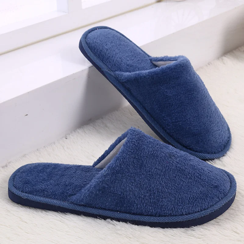 

Adult male tennis solid blue/brown/gray fashion velvet shoes men faux fur breather indoor outside man's slippers