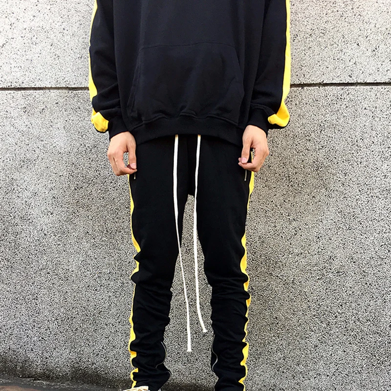 Mans Striped Ankle Zipper Sling Sweatpants Street Hiphop Urban Clothing Justin Biebers Tyga Europe and the United States trend Mans Striped Ankle Zipper Sling Sweatpants Street Hiphop Urban Clothing Justin Biebers Tyga Europe and the United States trend