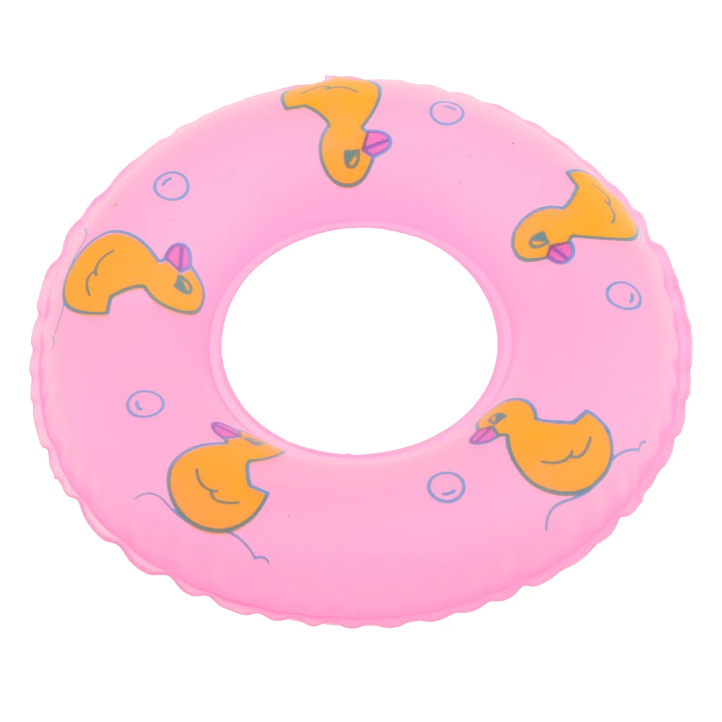 1/6 Scale Dollhouse Miniature Swim Ring for Blythe BJD Dolls 2pcs Pink & Blue