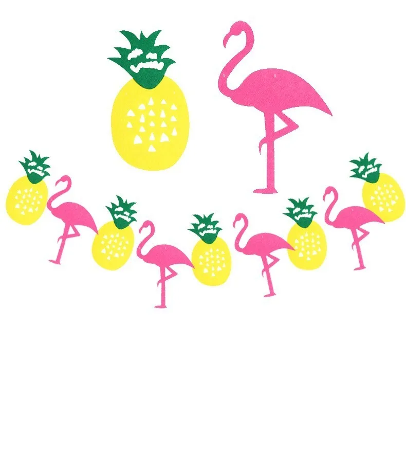 1 Набор Фламинго Сделай Сам Коктейльные зонтики бумажный зонтик для напитков Топпер для торта палочки бумажная доска для рукоделия на день рождения/вечерние принадлежности - Цвет: Flamingo Pineapple